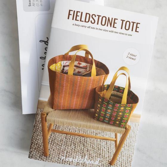 Fieldstone Tote (Papierschnitt) von Noodlehead – Tasche in Mini & Regular, mit Reißverschluss-Option und Innenfach. Ideal für Lieblingsstoffe & Patchwork.