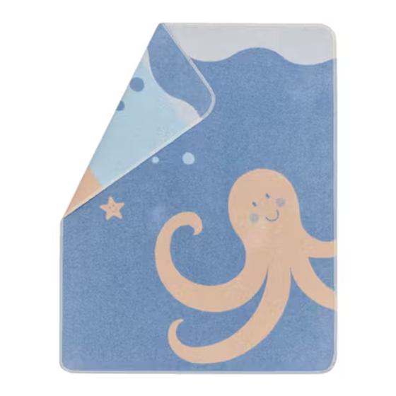 David Fussenegger Babydecke Ocean Friends Samtblau
