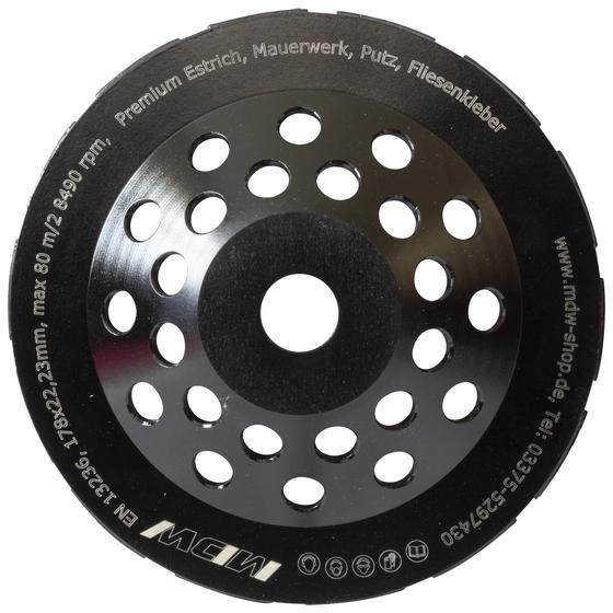 Diamant Schleifteller <br> Abrasiv doppelreihig <br>Ø 125 / 180 mm <br> Asphalt, Putz