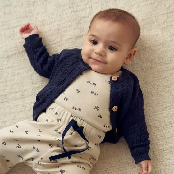 Müsli by Green Cotton Baby Langarmshirt Auto Oak Moss