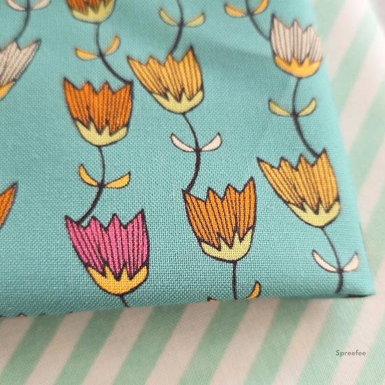 Bias Stripes in Seafoam Mint Stoff Moda