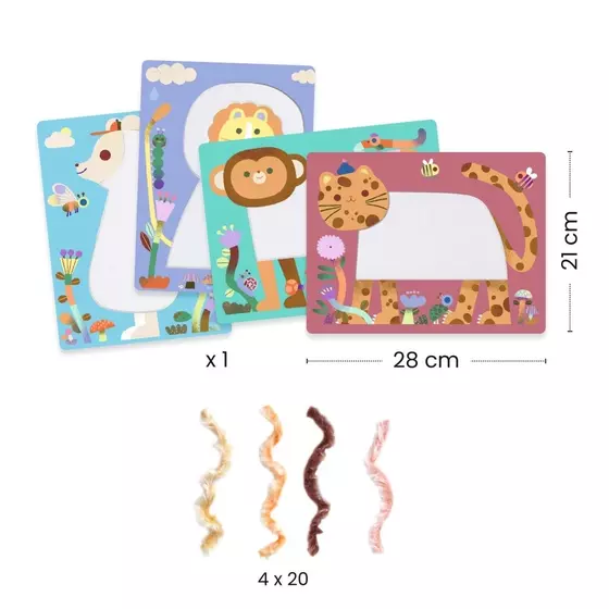 Djeco Basteln 3-6 Flauschige Freunde