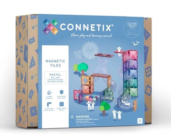 Connetix Magnetbausteine Kugelbahn Ball Run Expansion Pack Pastel  80 Teile