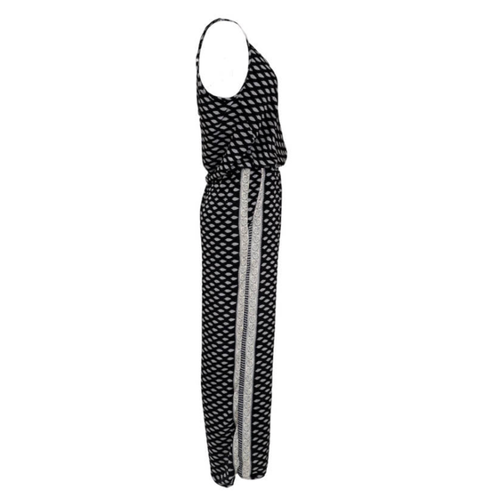 BLACK COLOUR Jumpsuit mit Spaghettiträger BCLuna Ella 39138-BT - schwarz-grau-creme