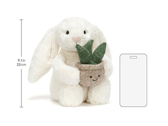 Jellycat Kuscheltier Cream Bunny mit Pflanze
