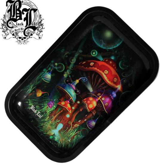 Rolling Tray, Black Leaf®, Mushroom