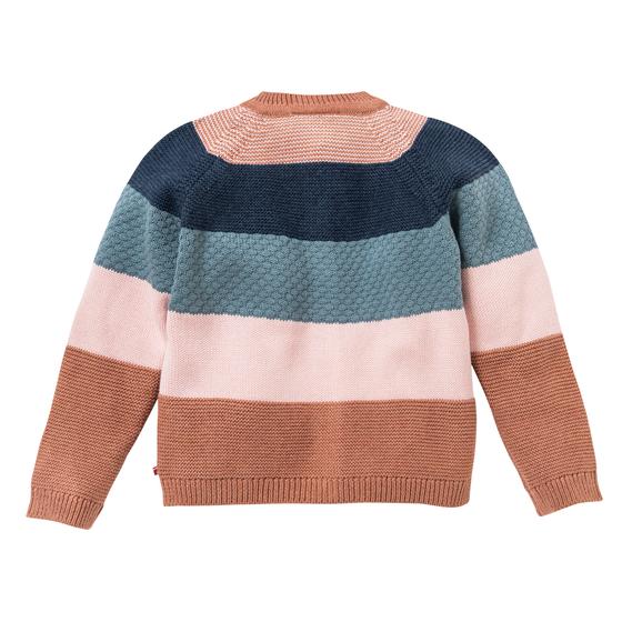 People wear Organic Strickjacke Bunt Geringelt