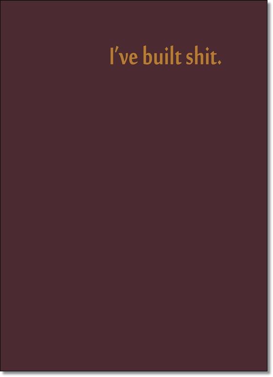 Denglisch Karte "I've built shit" - Sprüche - Best of Denglisch - tom bäcker - a-point-of-view - Spruch "Ich habe Scheisse gebaut"