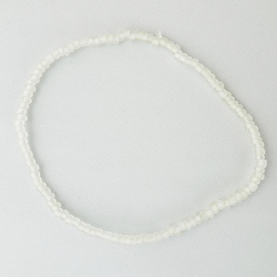 goldmarie Fußkette Perlen Glow In The Dark - selbstleuchtend - weiß 