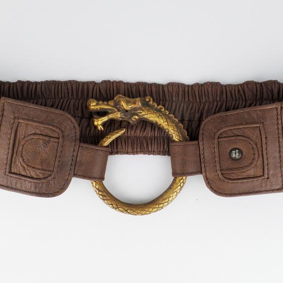 goldmarie Taillengürtel DRACHE braun-brass