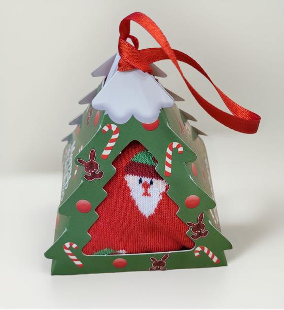 Weihnachtsmann-Socken in Geschenkbox