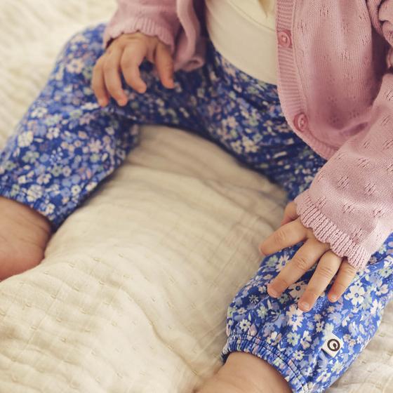 Müsli by Green Cotton Knot Pants Primrose Azure Blue