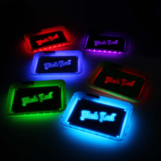 Rolling Tray, Black Leaf®, Multi LED, Weiß
