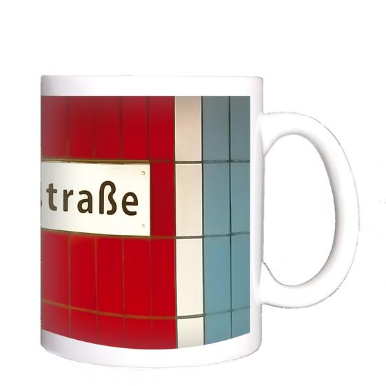 U-Bahn Hamburg Kaffeebecher Kaffeetasse U-Bahnhof Burgstraße, Hochbahn Linie U2 U4, tom bäcker, Geschenkidee Hansestadt, Souvenir, HH-Hamm, Hammer Kirche, Berliner Tor