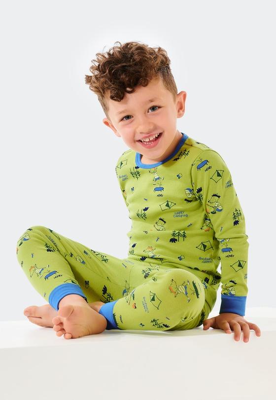 Pyjama "Camping", reine Biobaumwolle, limette