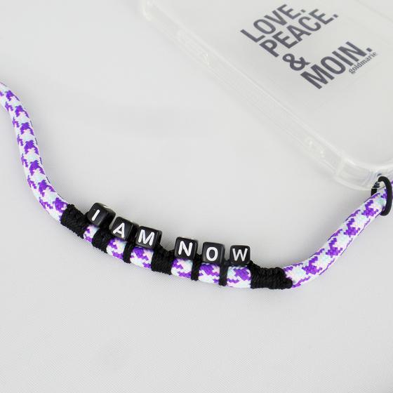 goldmarie Handykette I AM NOW beere-hellblau-rosa-weiß