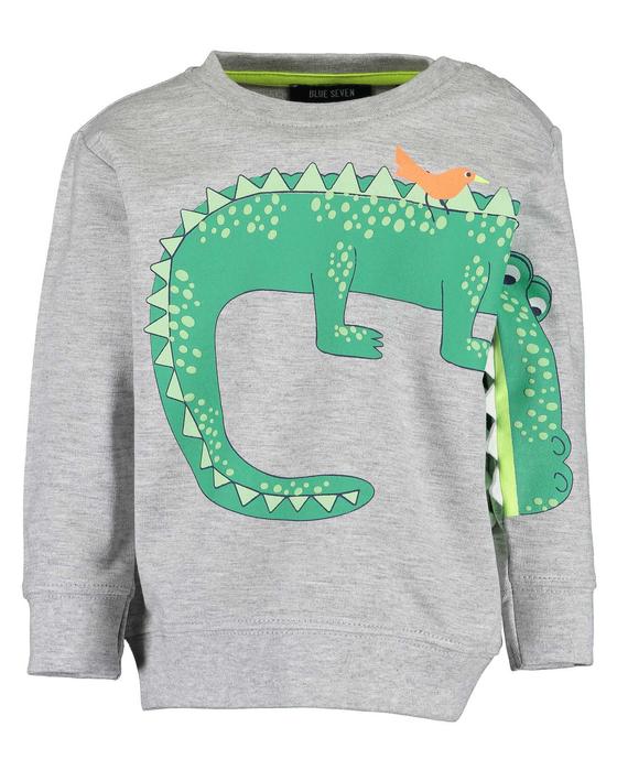 Sweatshirt "Krokodil", Biobaumwolle, grau