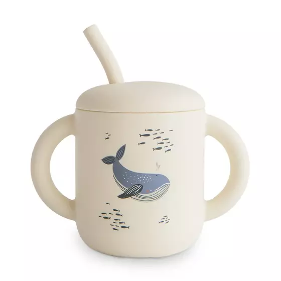 Mushie Silicon Training Cup Whale