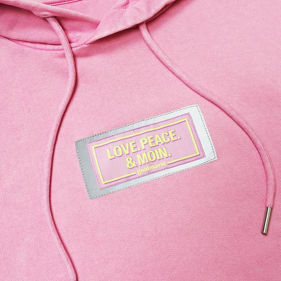 goldmarie LOVE PEACE MOIN Hoodie - Reflektor Label - rosa - Unisex