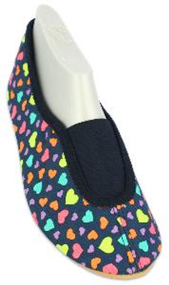 Turnschläppchen, Gymnastikschuh mit Ristgummi "Hearts", Baumwolle