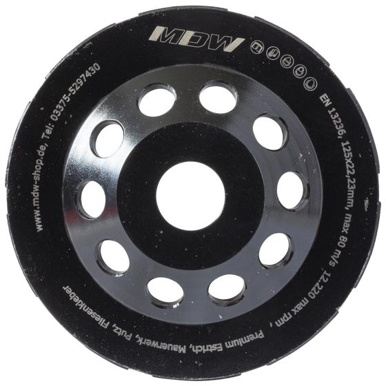 Diamant Schleifteller <br> Abrasiv doppelreihig <br>Ø 125 / 180 mm <br> Asphalt, Putz