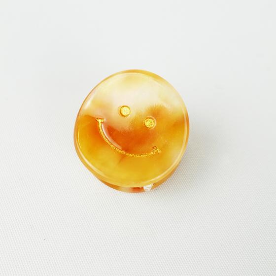 goldmarie Mini Haarklammer SMILE - bernstein - 2cm
