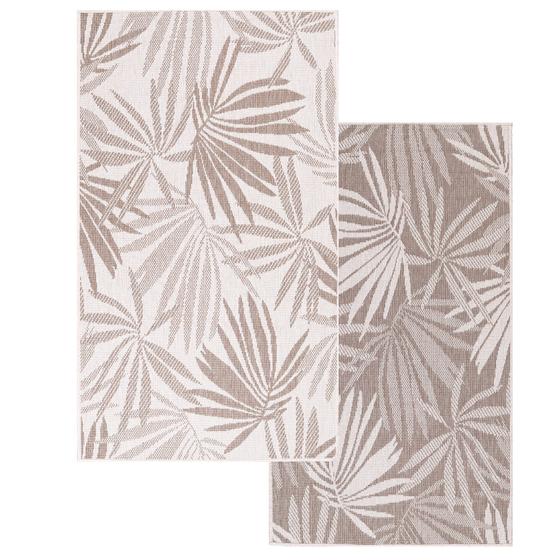 DUO Rug wendbarer Teppich creme braun