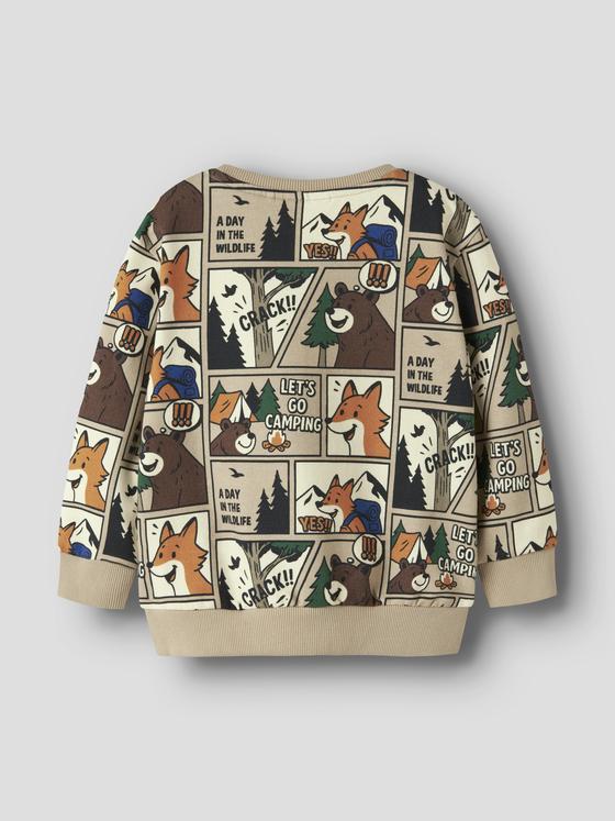 Name It Sweatshirt Wildlife Camping Sesame