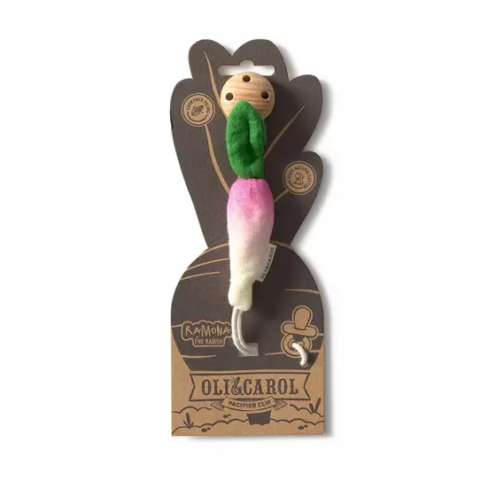 Oli&Carol Pacifier Clip Ramona the Radish