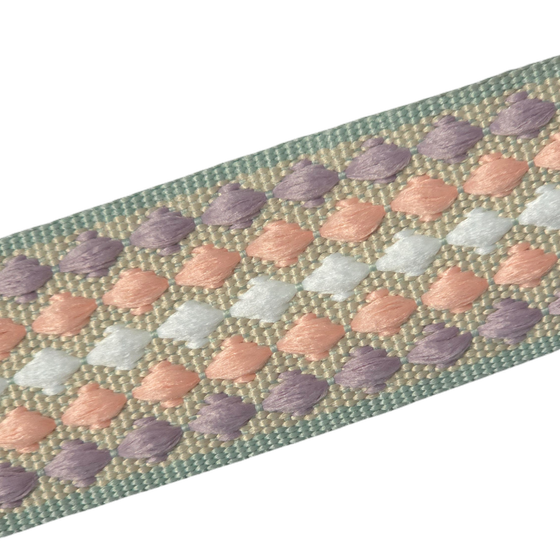 Gurtband Colourful Dots 38mm - mint lila apricot