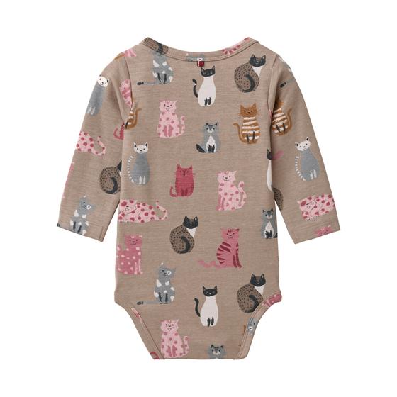 People wear Organic Langarm Body Taupe Katzen