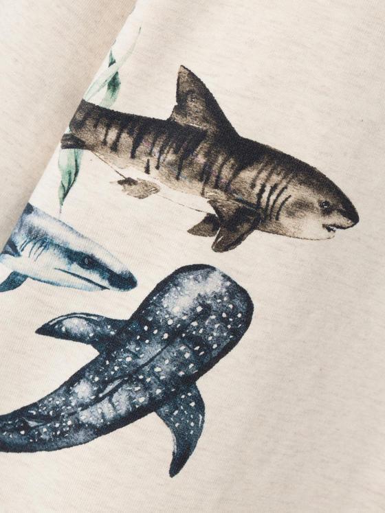 Name It Langarmshirt Sharks Peyote Melange
