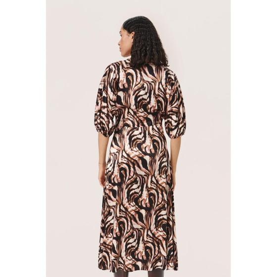 SOAKED IN LUXURY Kleid SLLeighton Evita 30407028 - kaffee-schwarz-rose 