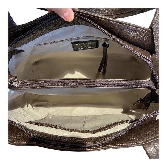 Maxima Arbeitstasche Schultertasche, moka, dunkelbraun