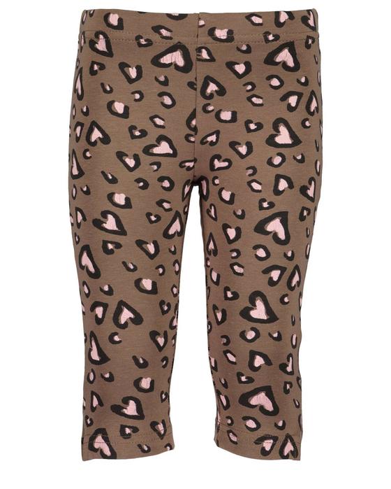 Capri-Leggings im Leo-Herz-Design, nougat