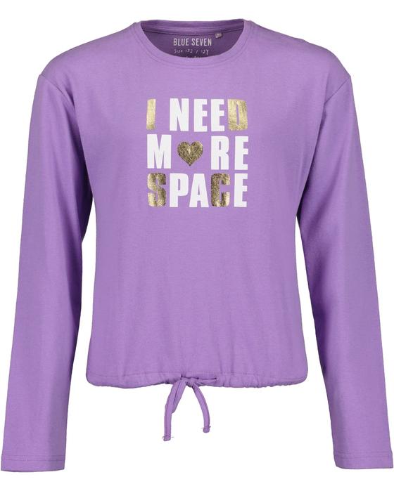 Langarmshirt "I need more space", lila