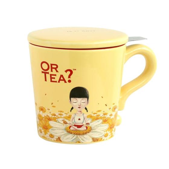 Tasse | Teetasse Or Tea? mit integriertem Teesieb - Gelb
