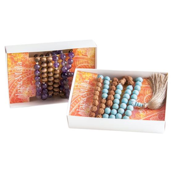 Mala der Lebensfreude Magnesit und Rudraksha