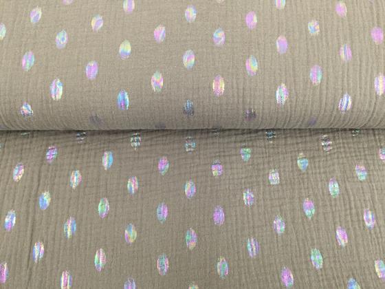 Musselin foliert oliv