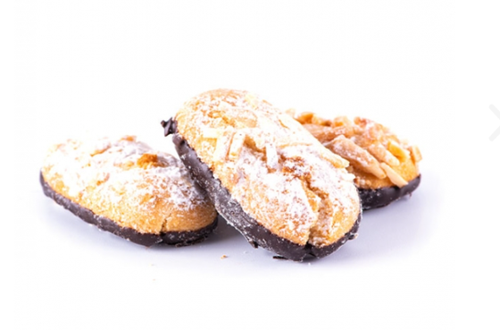 Mandelkissen mit Schokoboden