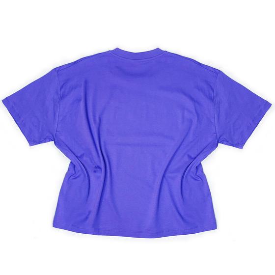 goldmarie LOVE PEACE MOIN T-Shirt - blau-rot mit Glitzer 