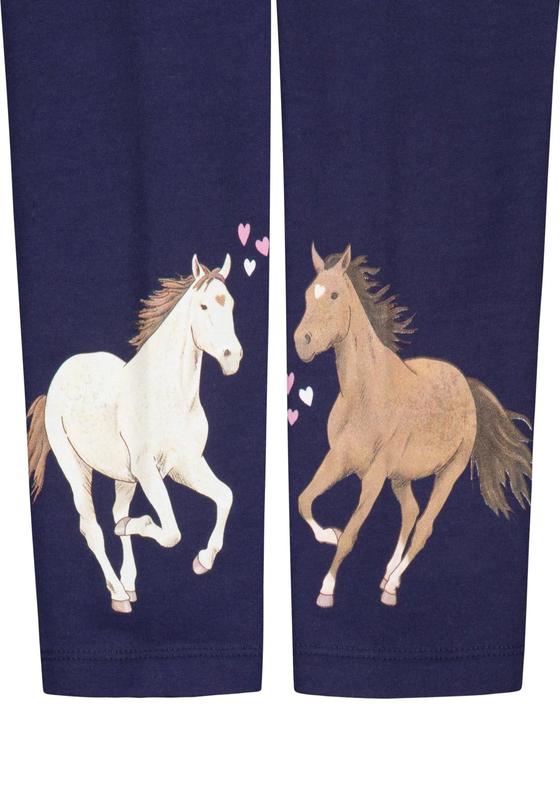Sweat-Leggings "Pferdeliebe", Baumwolle, navy