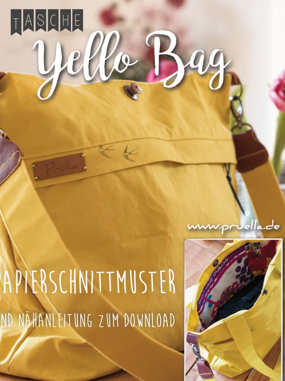 Schnittmuster Schultertasche Yello Bag von Prülla bei Spreefee entdecken
