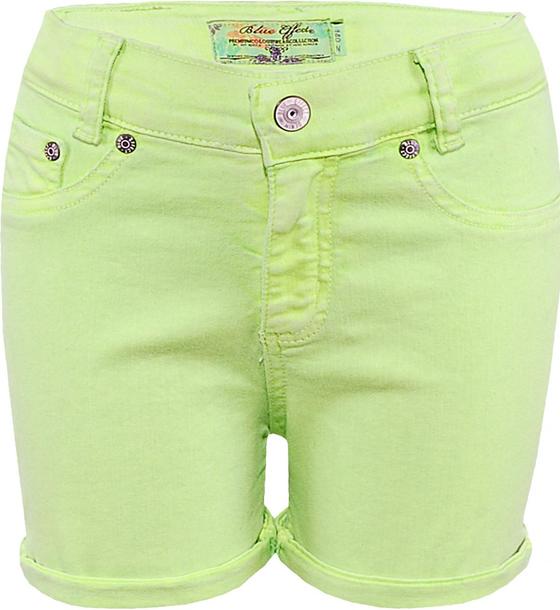 High-Waist-Shorts, extrem stretchig, neongelb