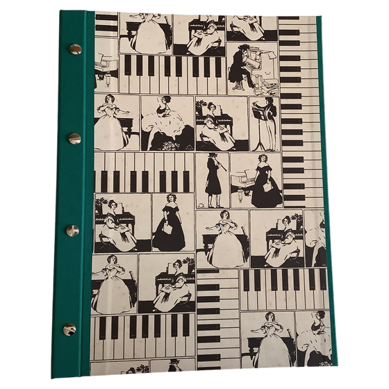 Schraubmappe - Klavier, Italienisches Buntpapier