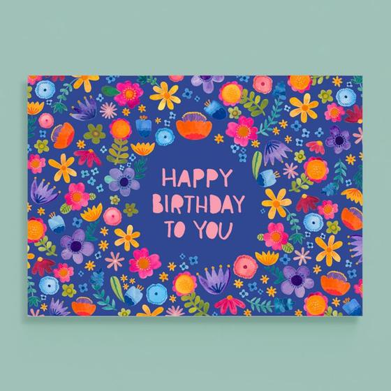 Frau Ottilie Postkarte - Happy Birthday to you