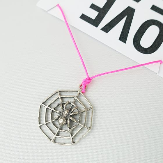 goldmarie Kette SPINNE IM NETZ - 925er Silber - 2,5cm