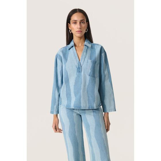 SOAKED IN LUXURY Jeans Bluse SLMaisa 30408096 denim gemustert
