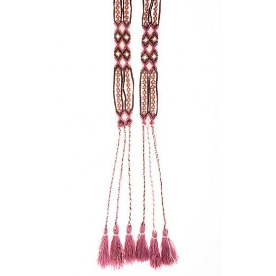 Smitten Bindegürtel LATINA Ethno Muster Nylon brauntöne-rose 