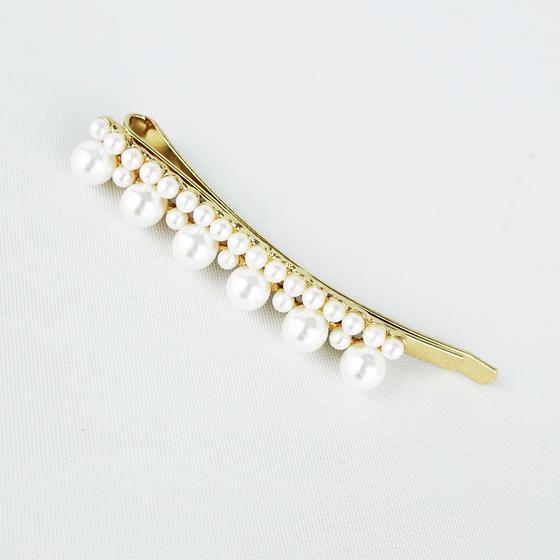 goldmarie Haarspange PERLEN Arrangement - gold-creme